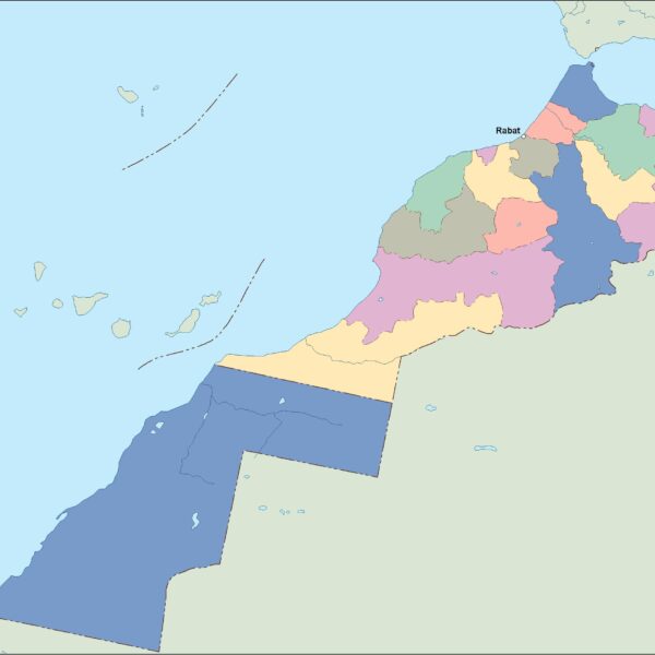 morocco vector mapa