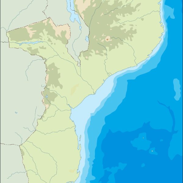 mozambique illustrator mapa físico digital