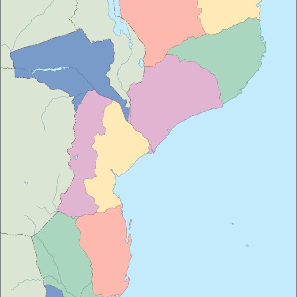mozambique vector mapa