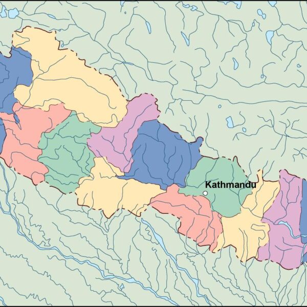 nepal vector mapa