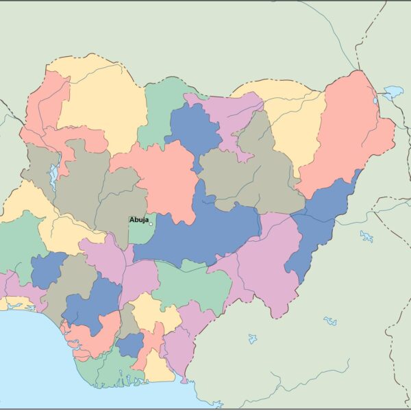 nigeria vector mapa
