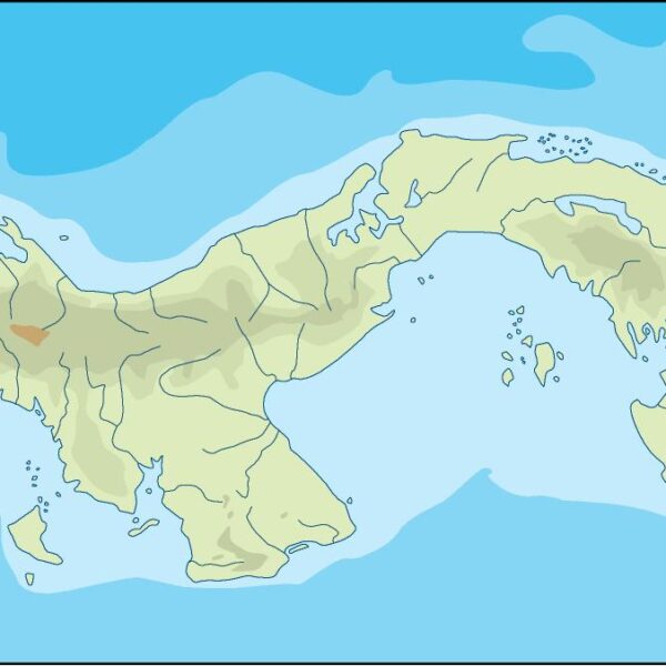 panama illustrator mapa físico digital