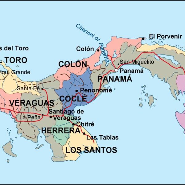 panama mapa politico vectorial digital