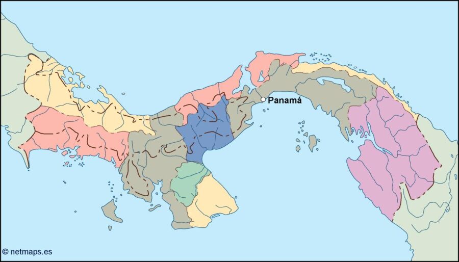 panama vector mapa