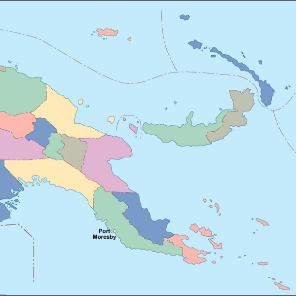 papua new guinea vector mapa