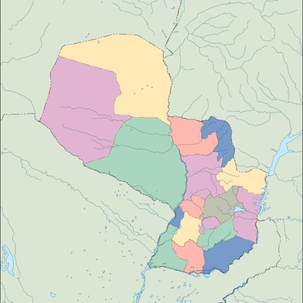 paraguay mapa mudo vectorial