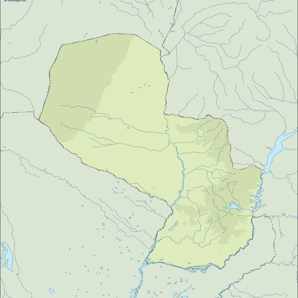 paraguay illustrator mapa físico digital