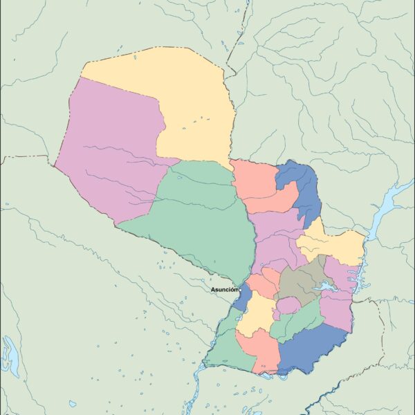 paraguay vector mapa
