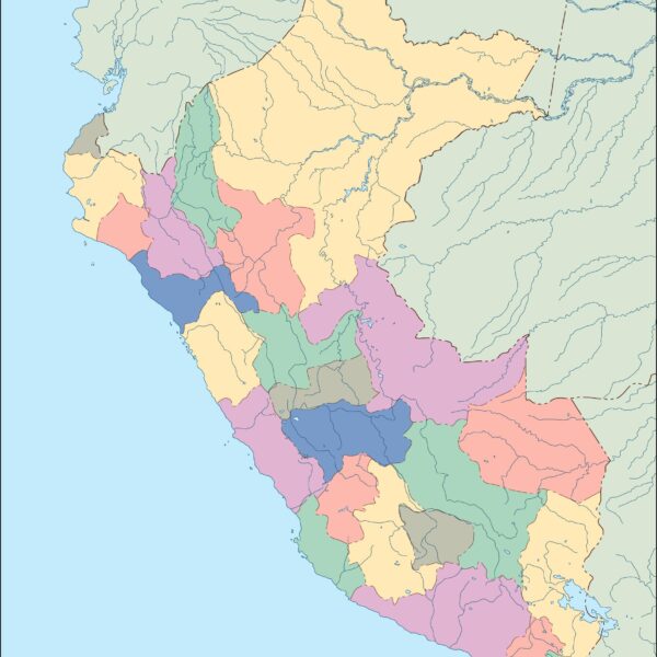 peru mapa mudo vectorial