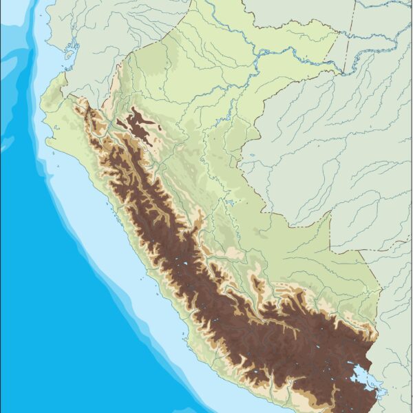 peru illustrator mapa físico digital