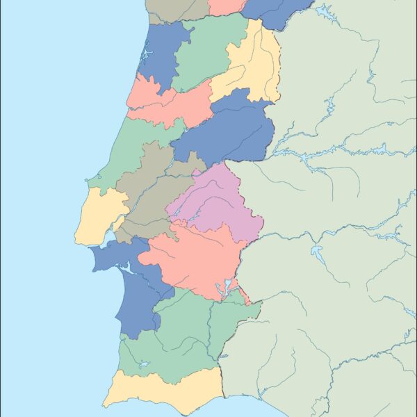 portugal mapa mudo vectorial