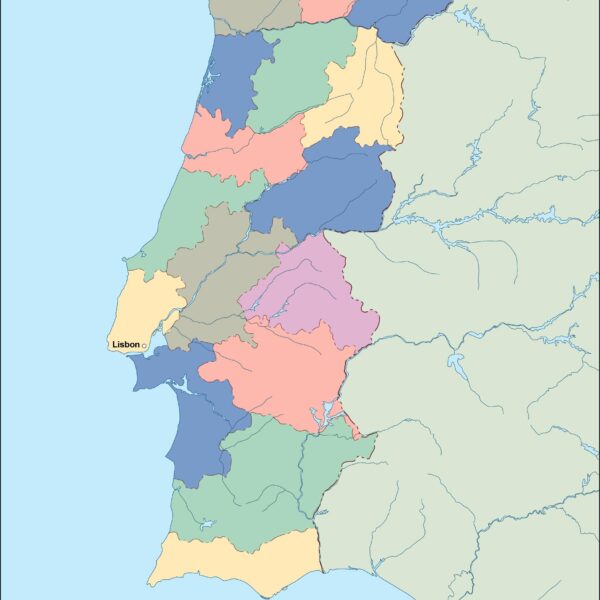 portugal vector mapa