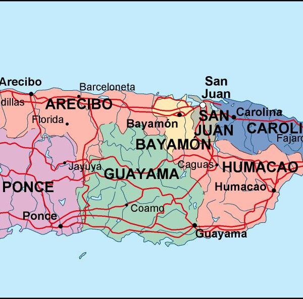 puerto rico mapa politico vectorial digital