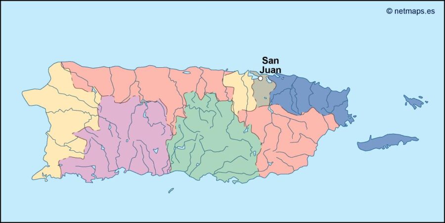 puerto rico vector mapa
