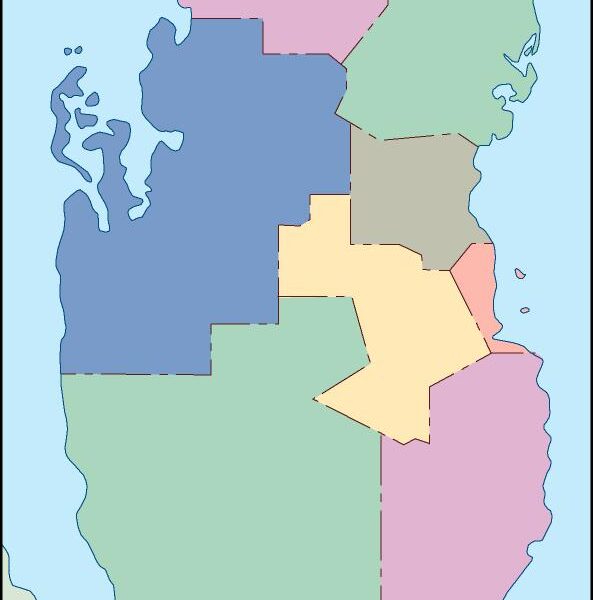 qatar mapa mudo vectorial
