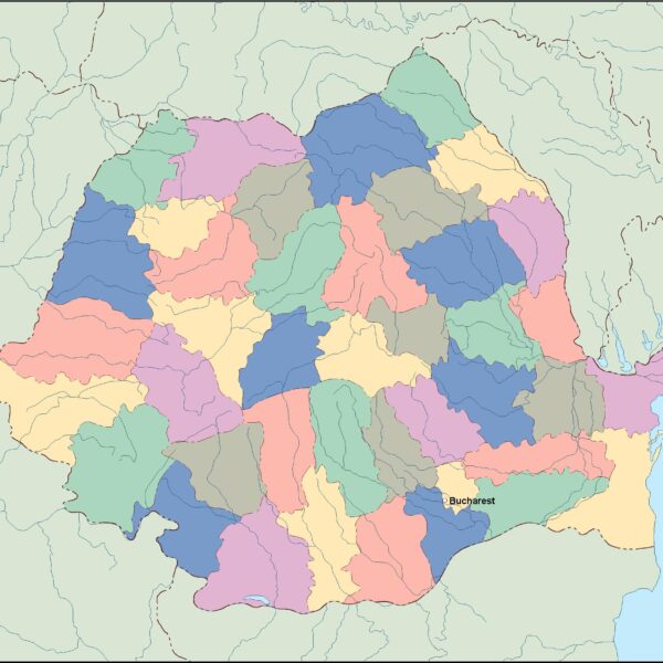 romania vector mapa