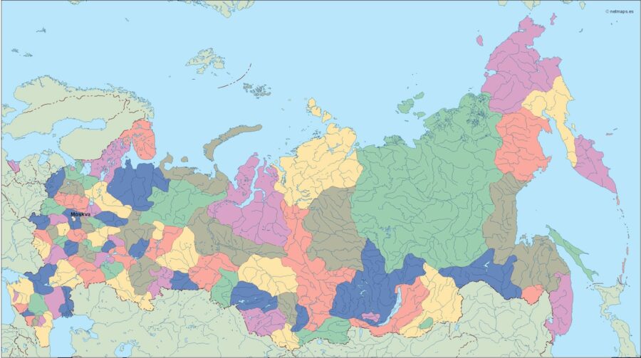 Rusia vector mapa