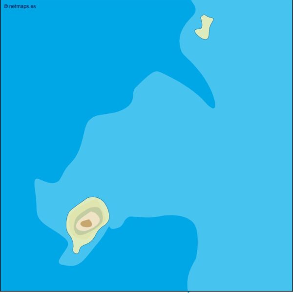sao tome e principe illustrator mapa físico digital