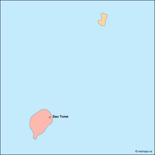 sao tome e principe vector mapa