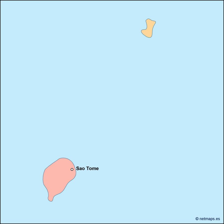 sao tome e principe vector mapa