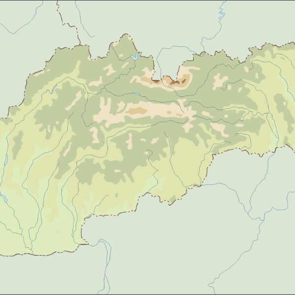slovakia illustrator mapa físico digital