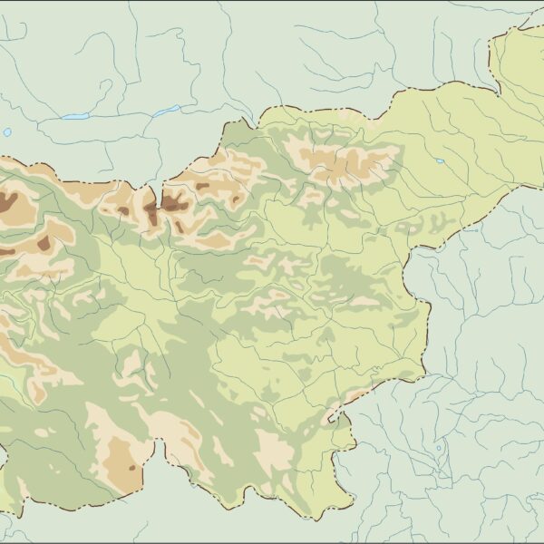 Eslovenia illustrator mapa físico digital