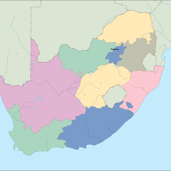 south africa vector mapa