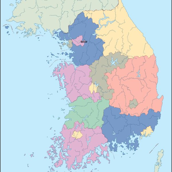 Corea del Sur vector mapa