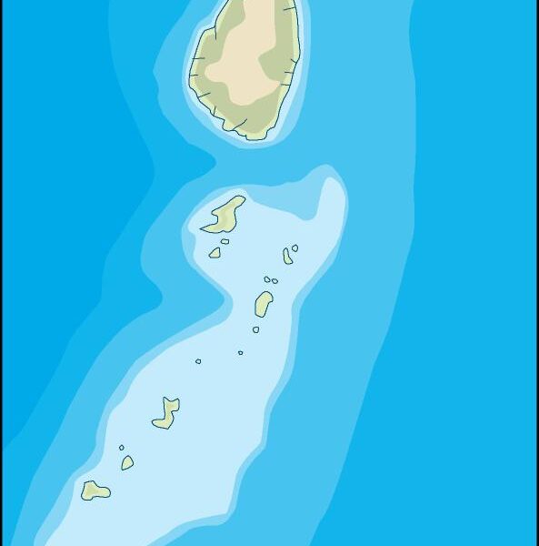 st vincent and the grenadines illustrator mapa físico digital