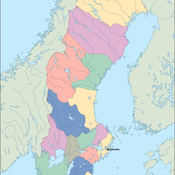 Suecia vector mapa