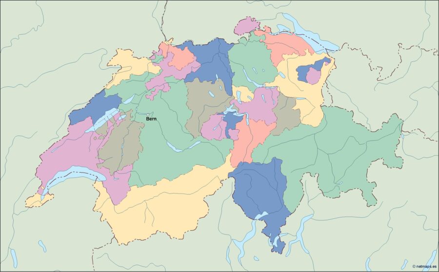 Suiza vector mapa