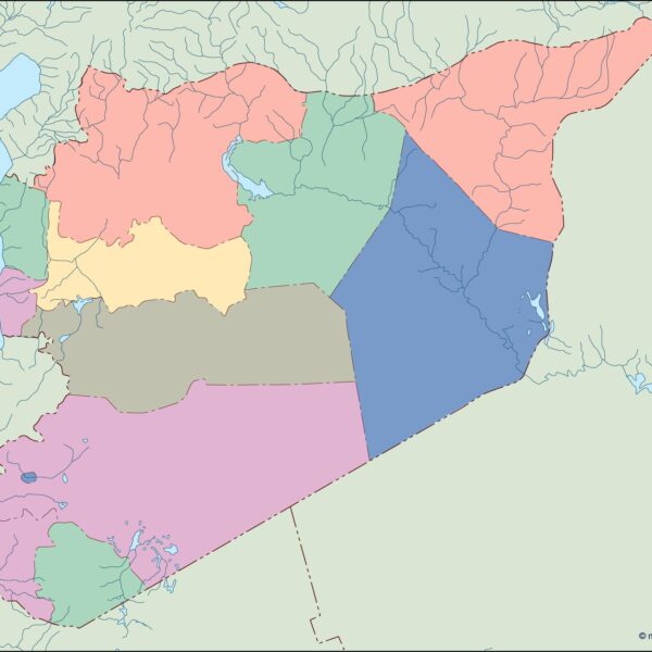 syria mapa mudo vectorial