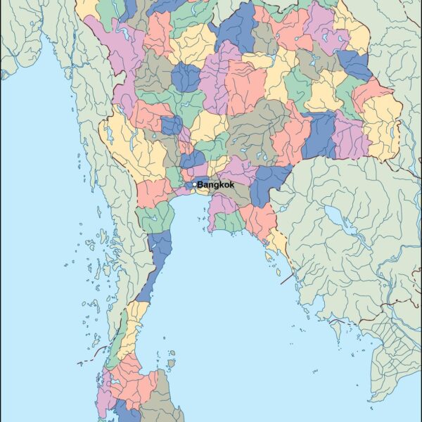 thailand vector mapa
