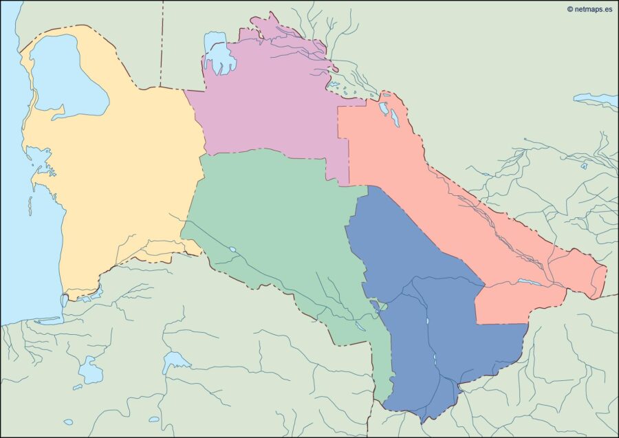 turkmenistan mapa mudo vectorial