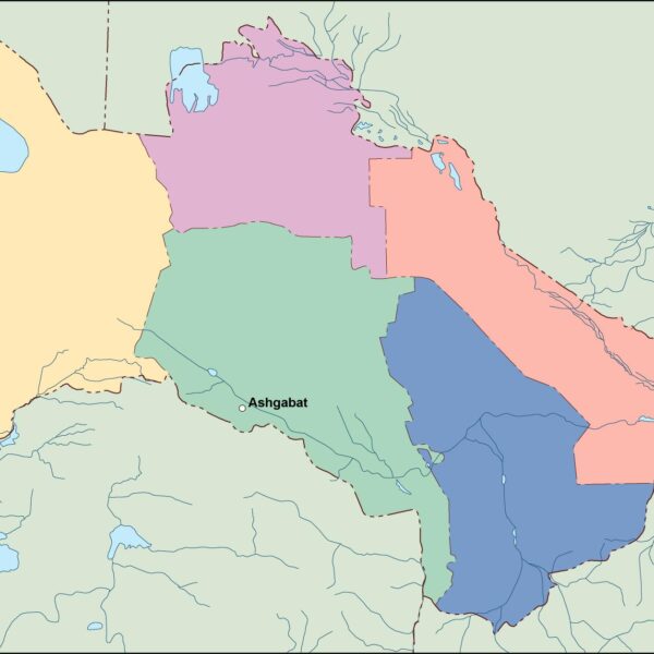 turkmenistan vector mapa