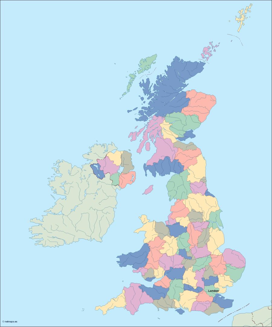 Reino Unido vector mapa