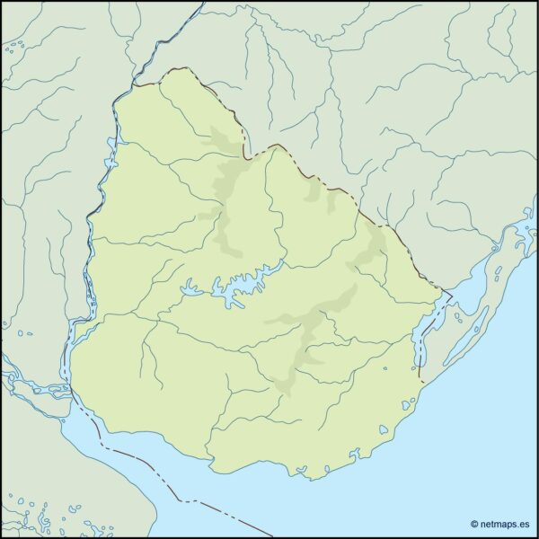 uruguay illustrator mapa físico digital