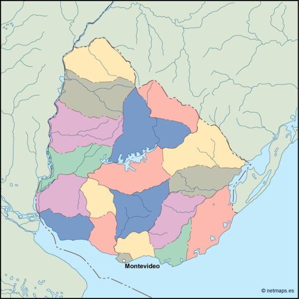 uruguay vector mapa