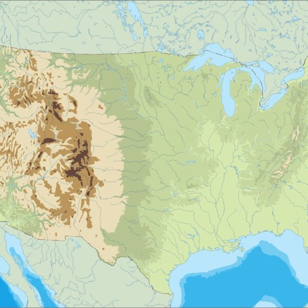 usa illustrator mapa físico digital