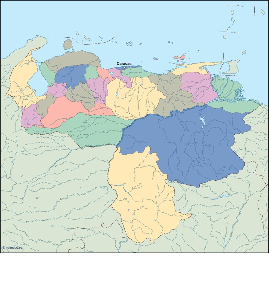 venezuela vector mapa