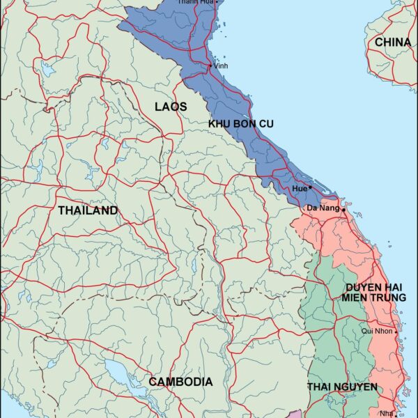 vietnam mapa politico vectorial digital