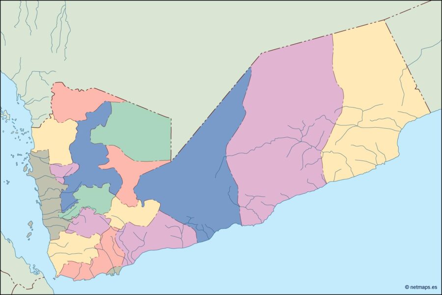 yemen mapa mudo vectorial