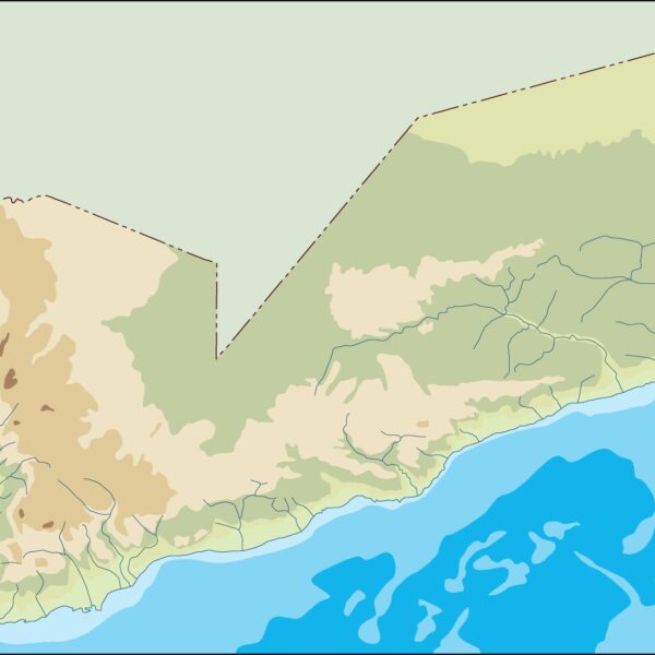 yemen illustrator mapa físico digital