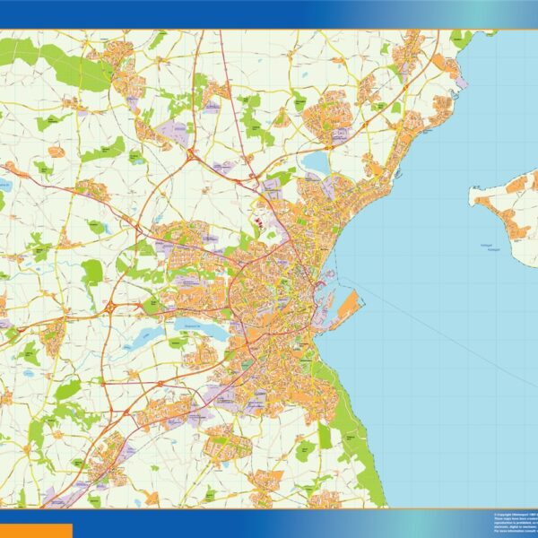 Aarhus kort mapa EPS