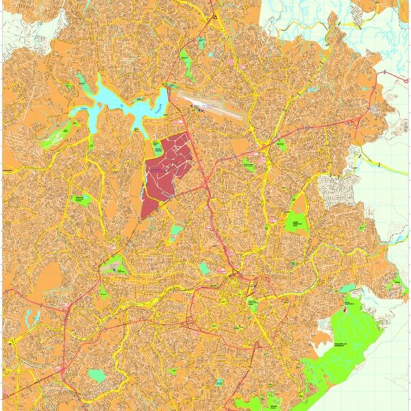Belo Horizonte vector mapa digital