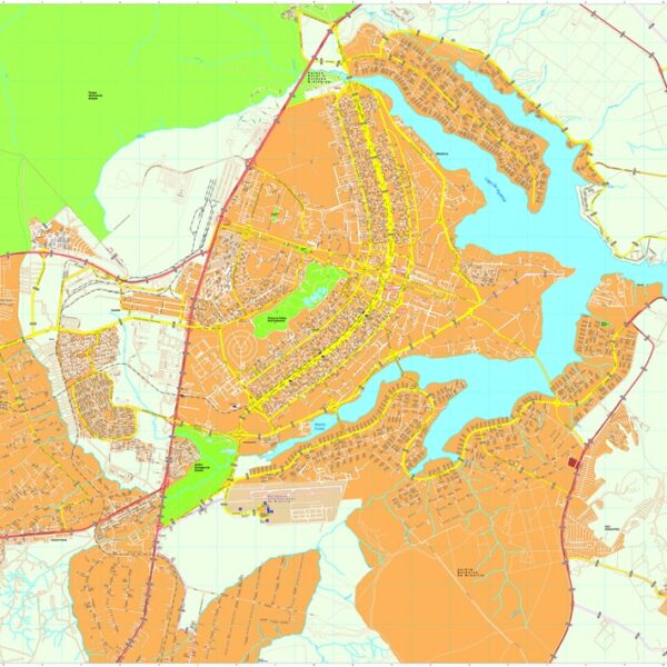 Brasilia vector mapa digital