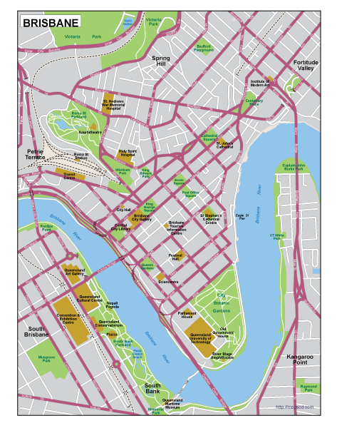 Brisbane EPS mapa digital