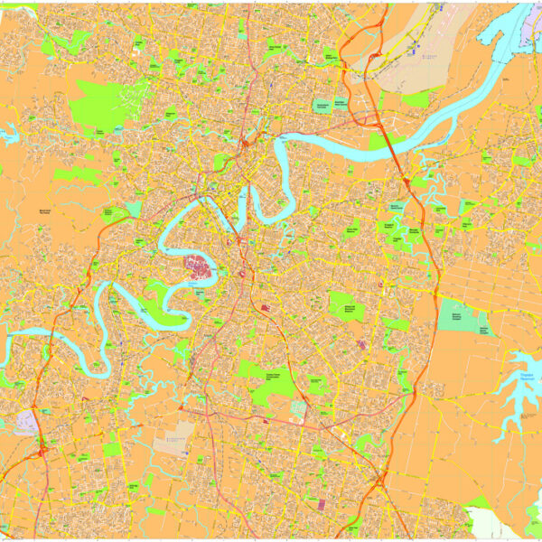 Brisbane Vector Mapa digital