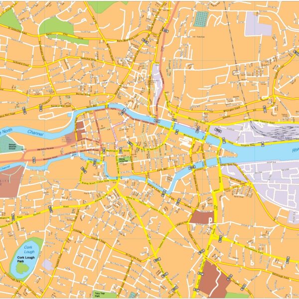 Cork vector mapa digital