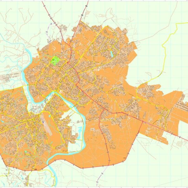 Cuiaba vector mapa digital